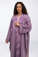 MCX2310 Lilac Silken Reverie Kimono Abaya