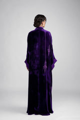 DCV2311 Lavender Elegance Purple Velvet abaya