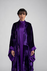 DCV2311 Lavender Elegance Purple Velvet abaya