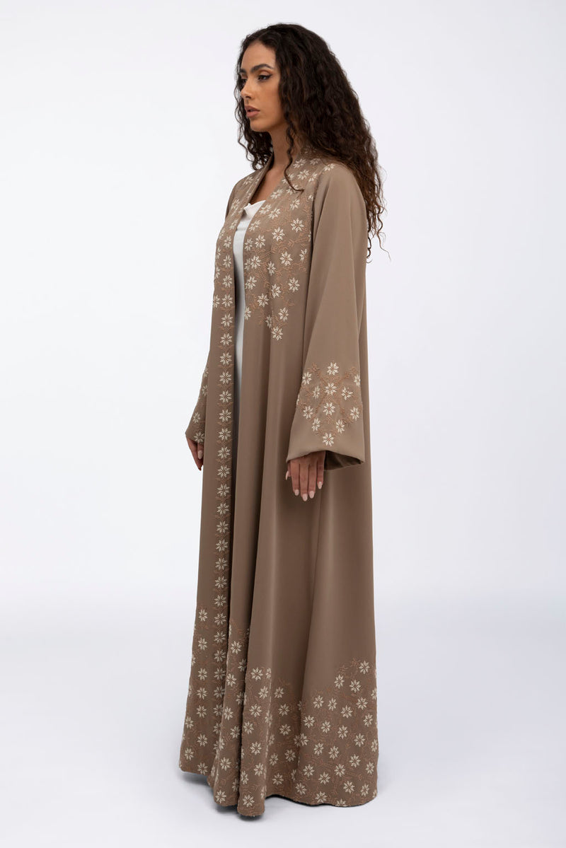 MCX2307 Elegance Unveiled: Handcrafted Crepe Abaya