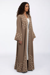 MCX2307 Elegance Unveiled: Handcrafted Crepe Abaya