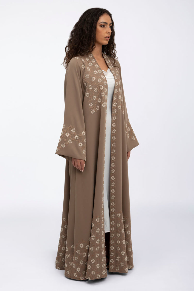 MCX2307 Elegance Unveiled: Handcrafted Crepe Abaya