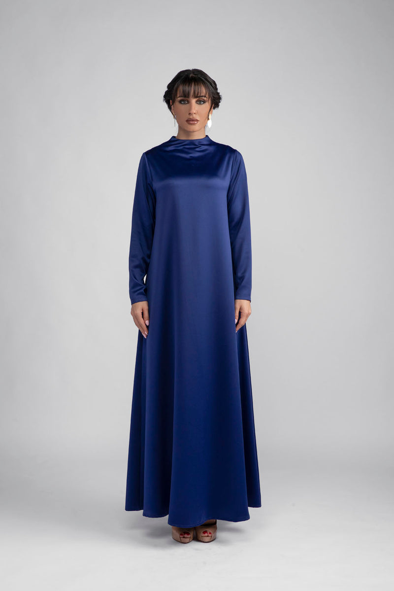 DCV2308 Azure Monarch Royal blue velvet Abaya