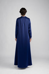 DCV2308 Azure Monarch Royal blue velvet Abaya