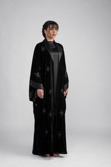 DCV2313 Monarch Black Velvet Abaya