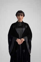 DCV2313 Monarch Black Velvet Abaya