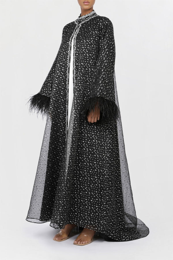 Haute Couture Luxury Abaya EDHC2201 Silver