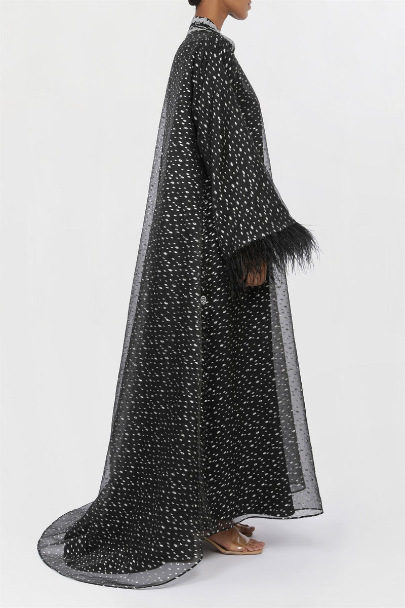 Haute Couture Luxury Abaya EDHC2201 Silver