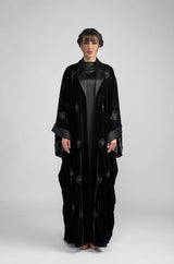 DCV2313 Monarch Black Velvet Abaya