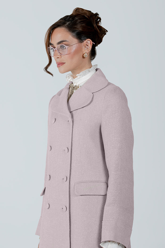 SUNGLASSES  OCTAGONAL -  SHINY PASTEL PINK