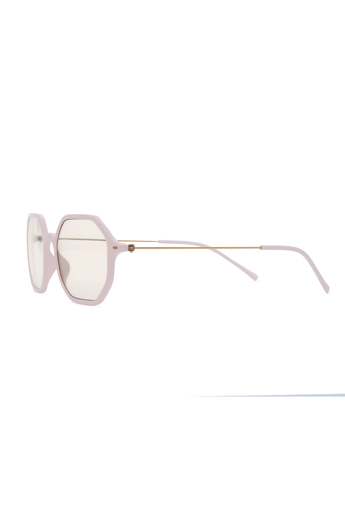 SUNGLASSES OCTAGONAL - SHINY LIGHT PINK