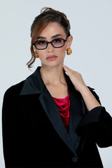 SUNGLASSES RECTANGULAR II - SHINY BLACK