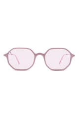 SUNGLASSES  OCTAGONAL -  SHINY PASTEL PINK
