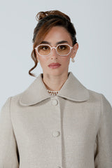 SUNGLASSES OCTAGONAL - SHINY LIGHT PINK