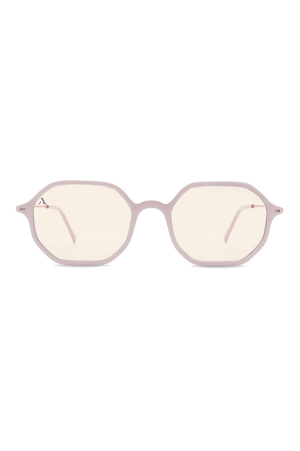 SUNGLASSES OCTAGONAL - SHINY LIGHT PINK