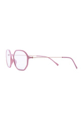SUNGLASSES  OCTAGONAL -  SHINY PASTEL PINK