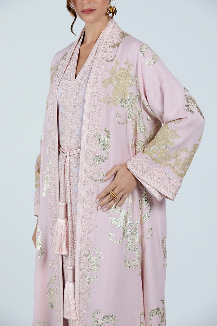 RMDCB2514 LIGHT PINK The Gilded Bloom Kaftan - Limited Edition