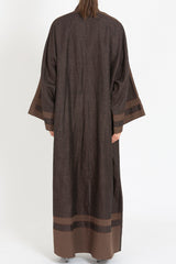 SJ1921 Elegant Textured Open Abaya