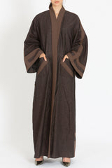 SJ1921 Elegant Textured Open Abaya