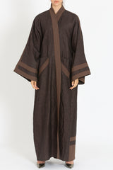 SJ1921 Elegant Textured Open Abaya
