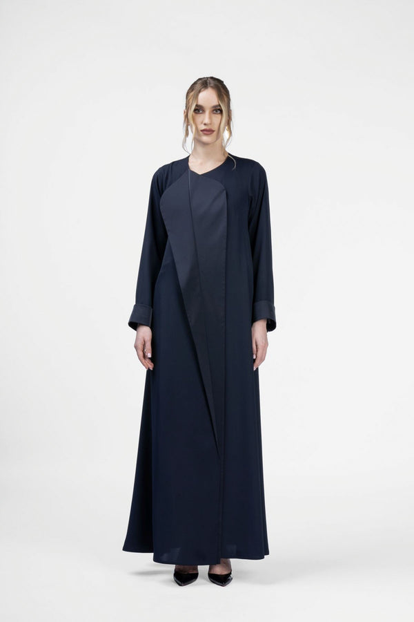 RMD2408-BL Luxurious Splendor Abaya in Navy Blue