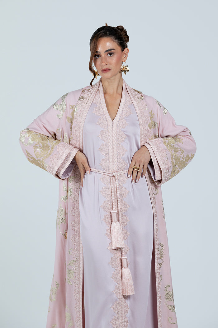 RMDCB2514 LIGHT PINK The Gilded Bloom Kaftan - Limited Edition