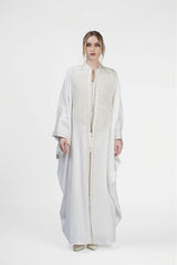 RMDM2401-OW Diamond Whisper Abaya- Full set