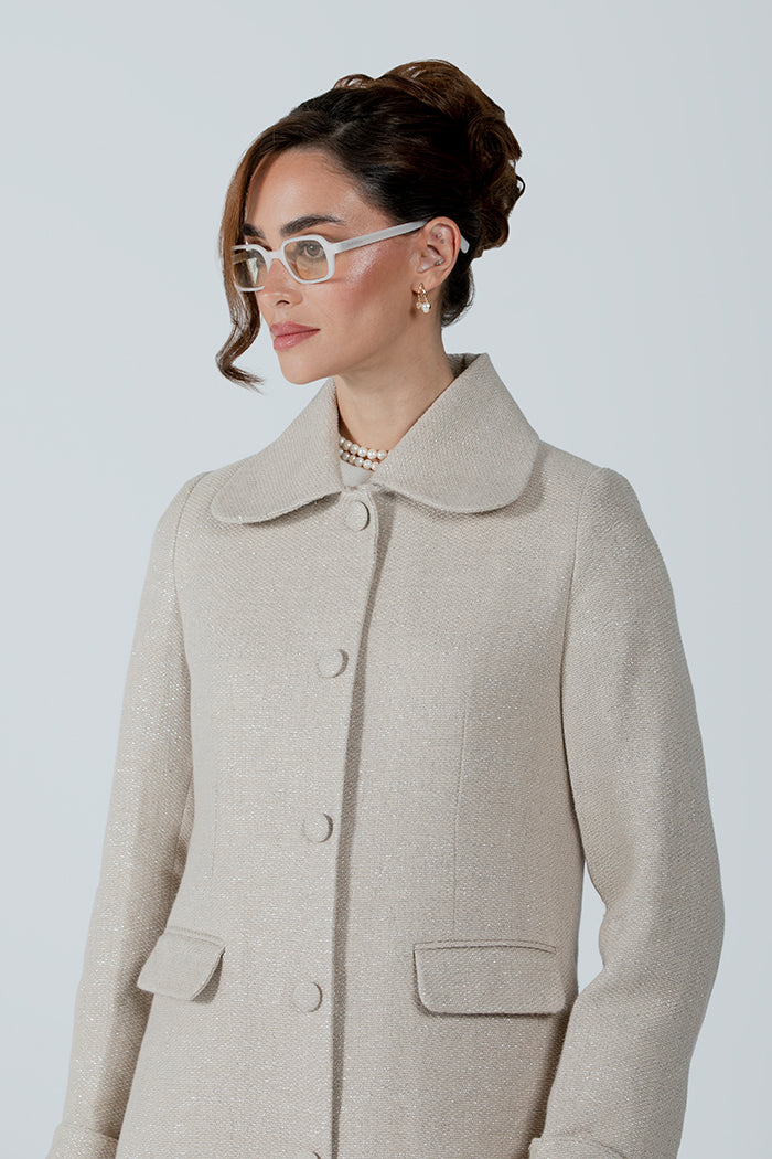 SUNGLASSES RECTANGULAR II - SHINY BEIGE