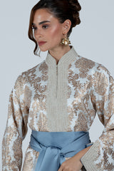 RMDTT2501-BLUE Glory of Serenity Top & Trouser Set - Limited Edition