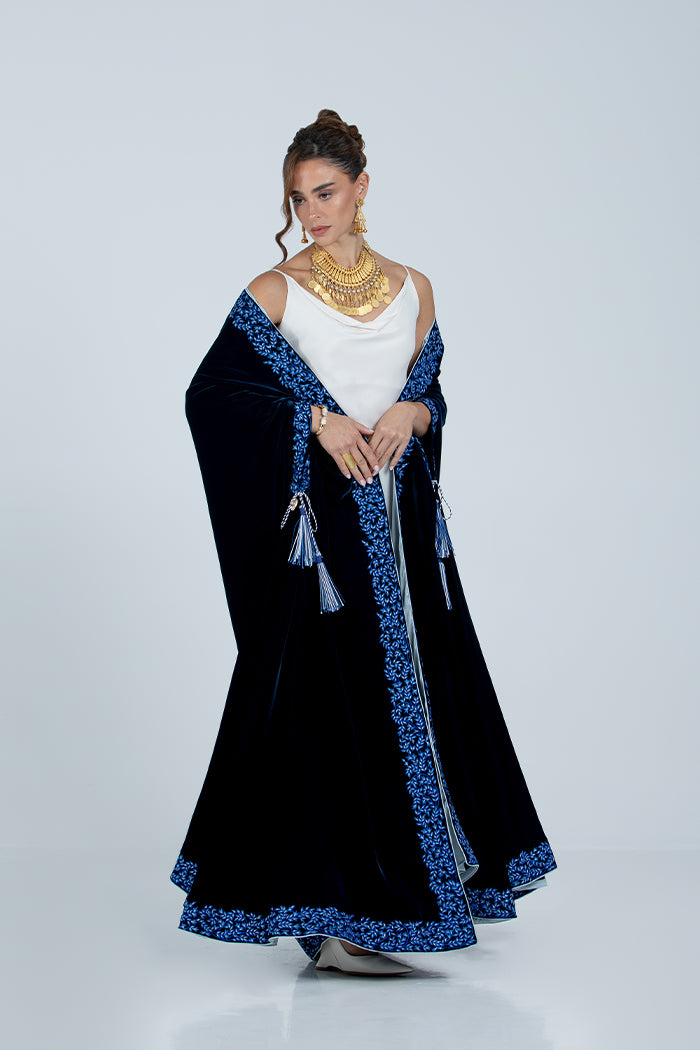DCV2518 The Regal Velvet Cape Abaya