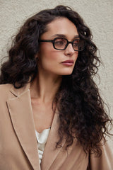 SUNGLASSES RECTANGULAR II - SHINY BLACK