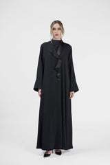 RMD2409 Elegant Ruffle Crepe Silk Abaya