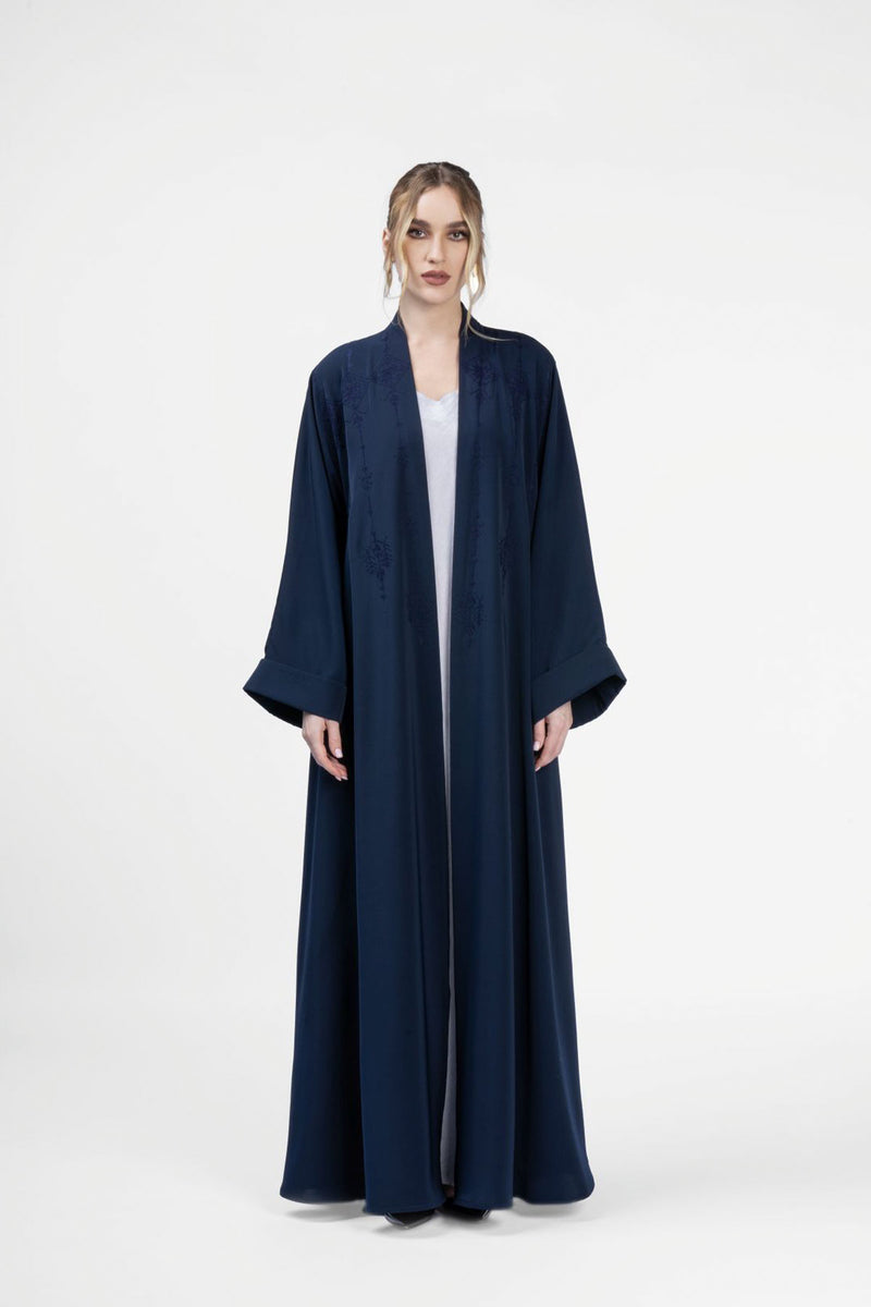 RMDJK2402-DB Azure Allure Blue Kimono Abaya