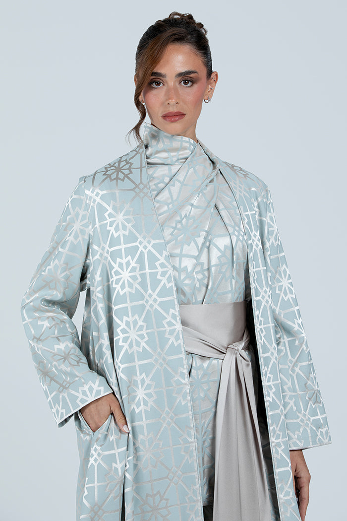 MNPF003 The Moonlight Motif Woven Abaya