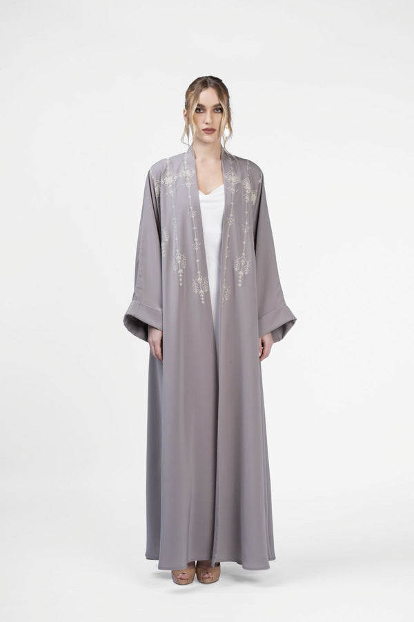 RMDJK2402-BG Nomadic Elegance Beige Crepe Abaya