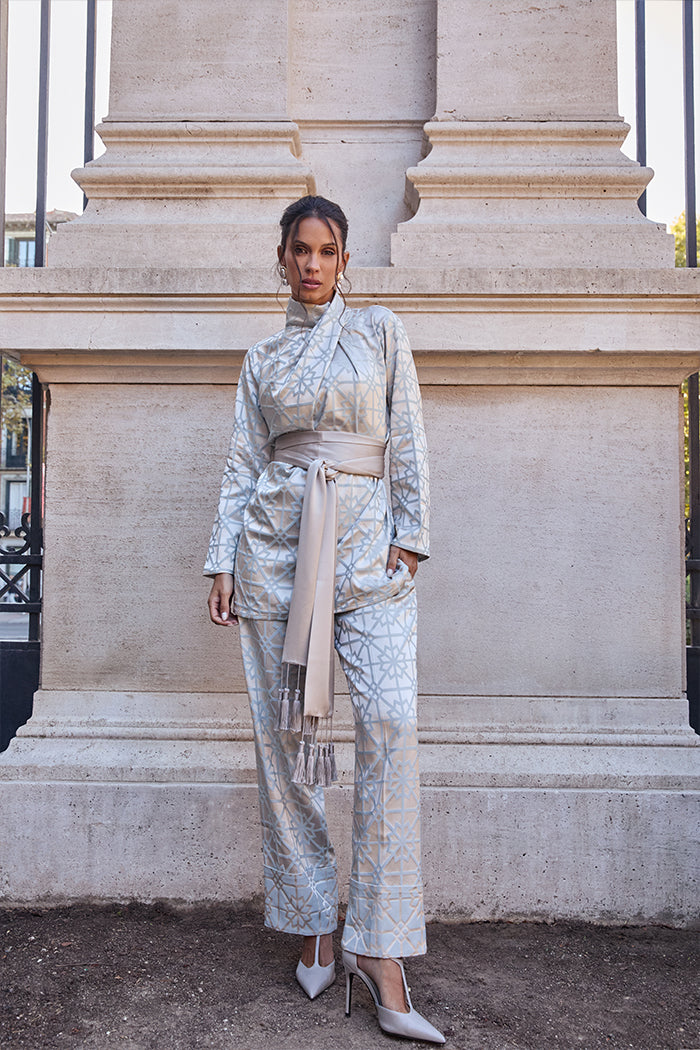 MNPF003-TT The Moonlight Motif Woven Top & Trouser Set