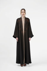 RMDJK2402-BR Earthen Spirit Brown Kimono Abaya