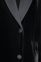 DCV2520 The Regal Silhouette Velvet Coat