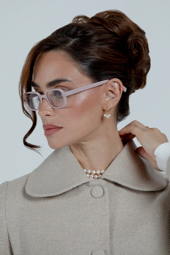 SUNGLASSES RECTANGULAR II - SHINY PASTEL PINK