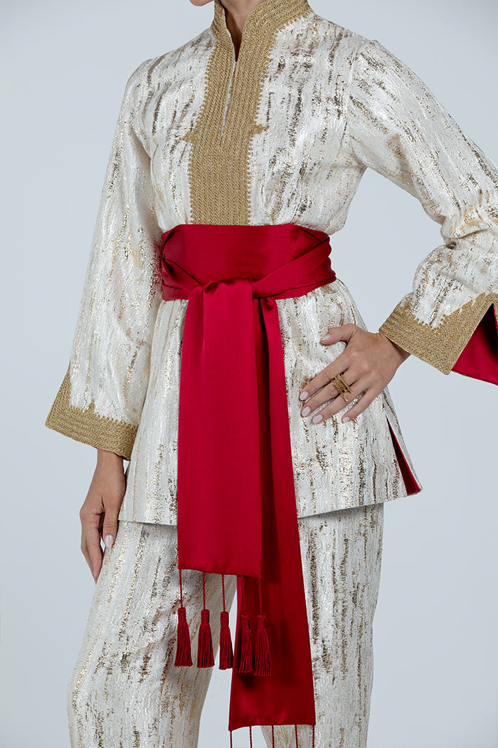 RMDTT2501-RED Crimson Glory Top & Trouser Set  – Limited Edition