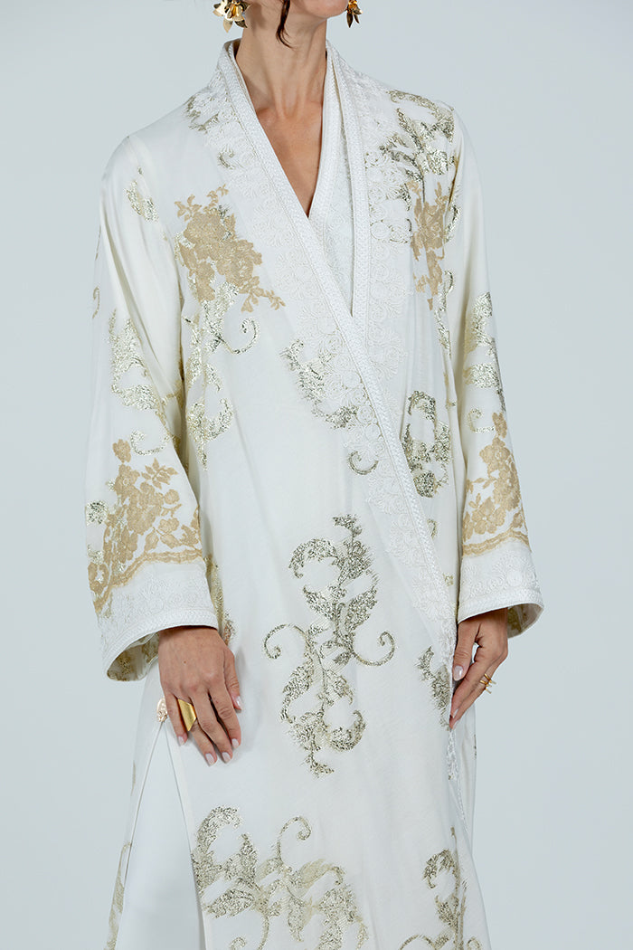 RMDCB2514 OFF WHITE The Gilded Bloom Kaftan - Limited Edition