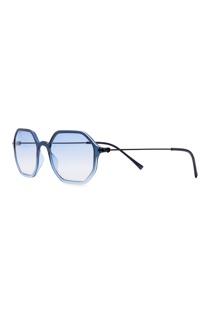 SUNGLASSES OCTAGONAL - DARK BLUE