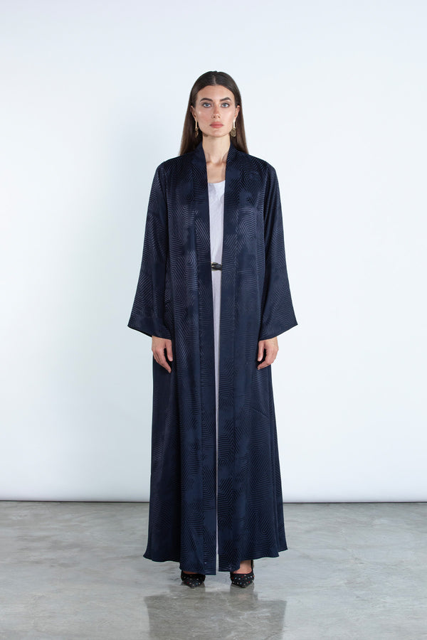 RTWS2502-BL LAYAN Textured Everyday Abaya