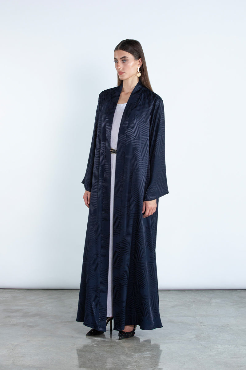 RTWS2502-BL LAYAN Textured Everyday Abaya