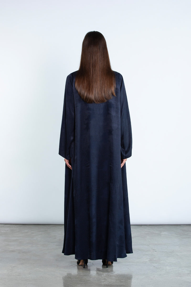 RTWS2502-BL LAYAN Textured Everyday Abaya