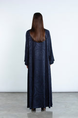 RTWS2503-BL  SAHAR Textured Everyday Abaya