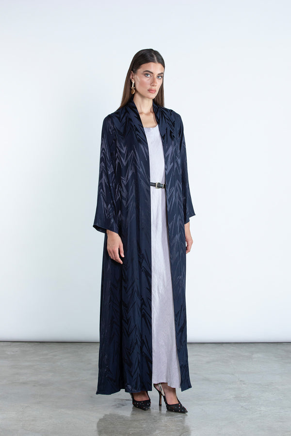 RTWS2504-BL  REYAH Textured Everyday Abaya