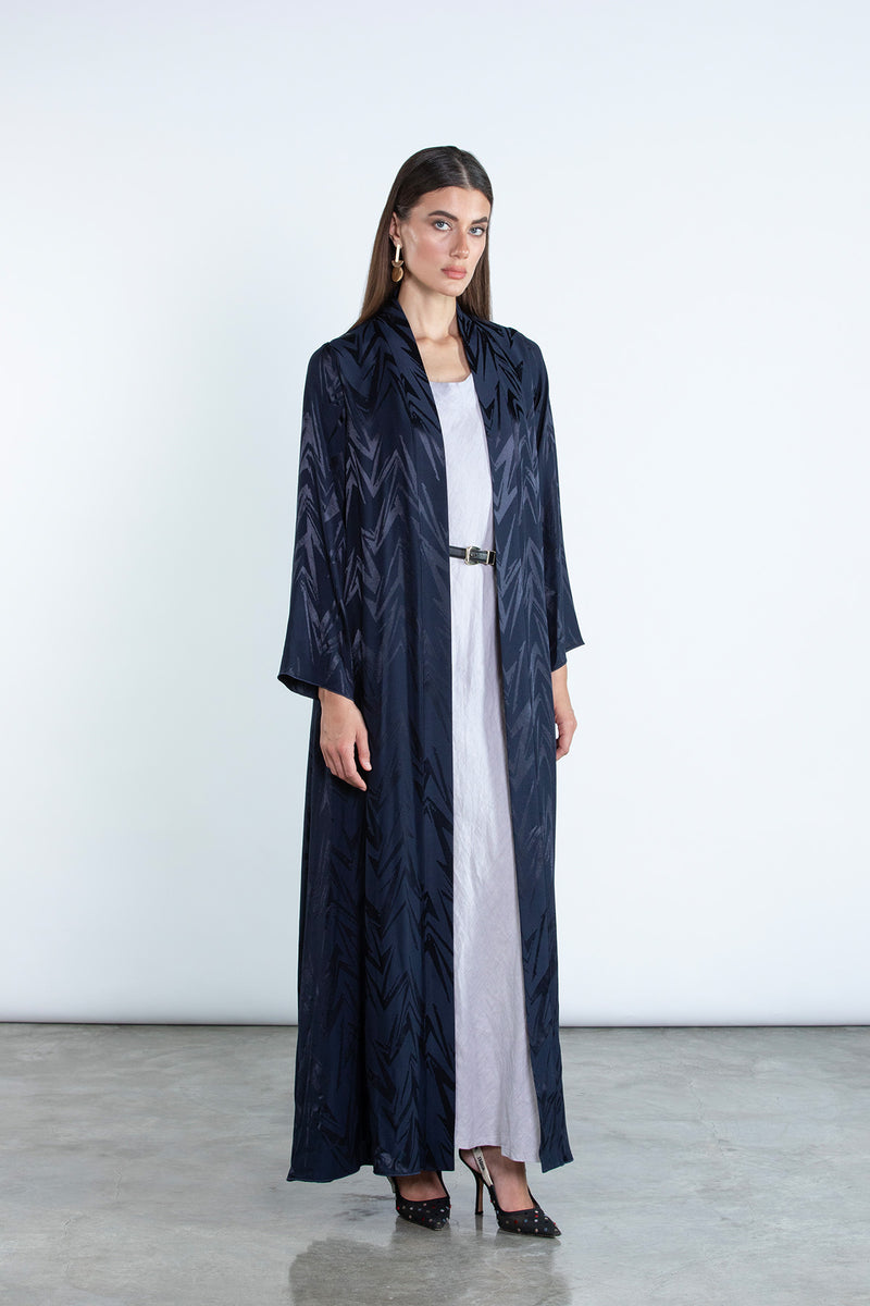 RTWS2504-BL  REYAH Textured Everyday Abaya