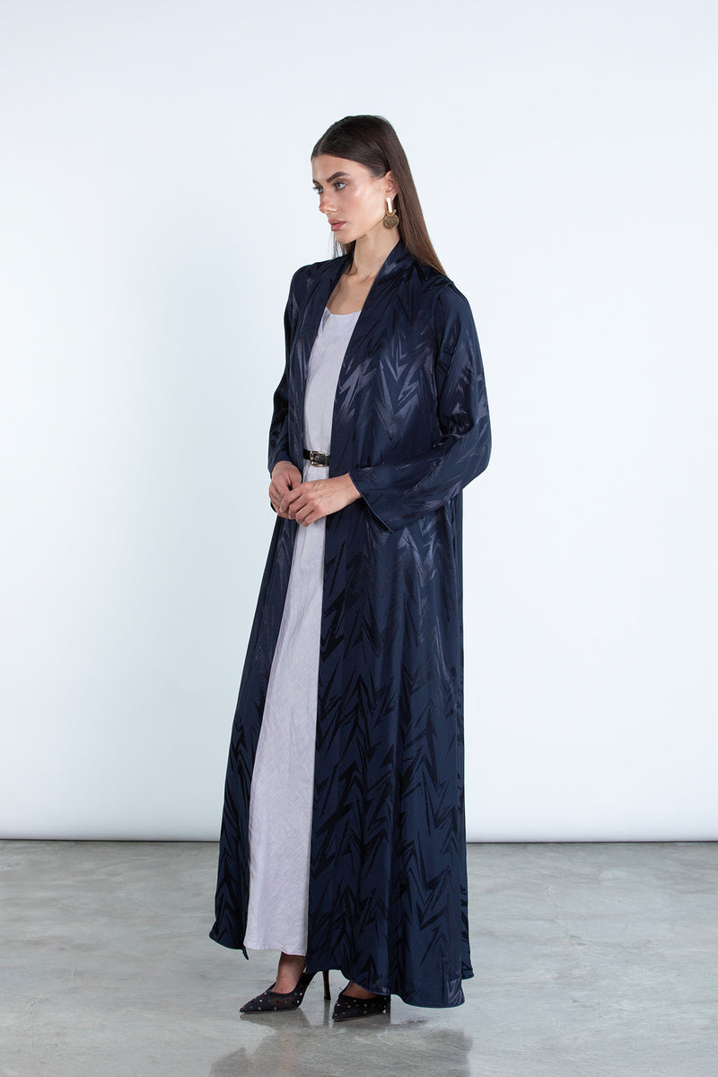 RTWS2504-BL  REYAH Textured Everyday Abaya