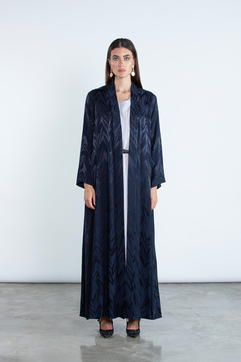 RTWS2504-BL  REYAH Textured Everyday Abaya